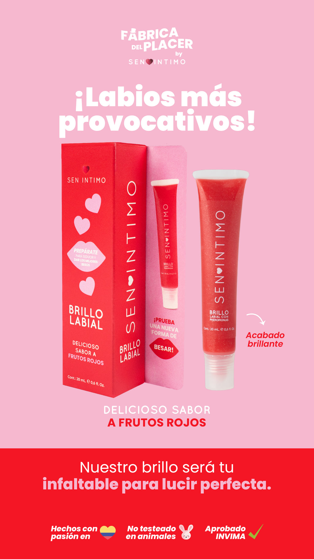 Brillo con Feromonas Sabor a Frutos Rojos