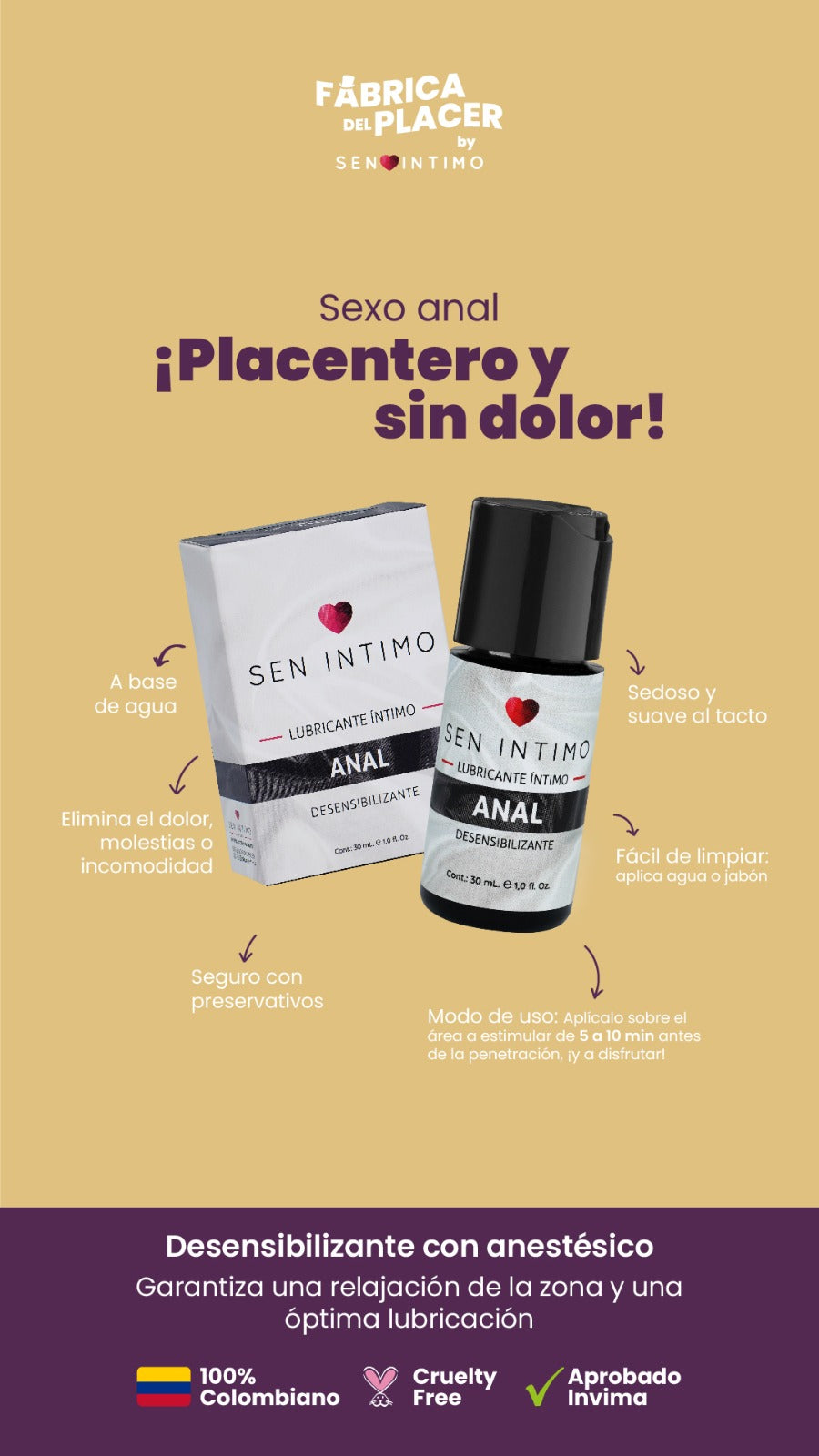 Lubricante Anal Desensibilizante