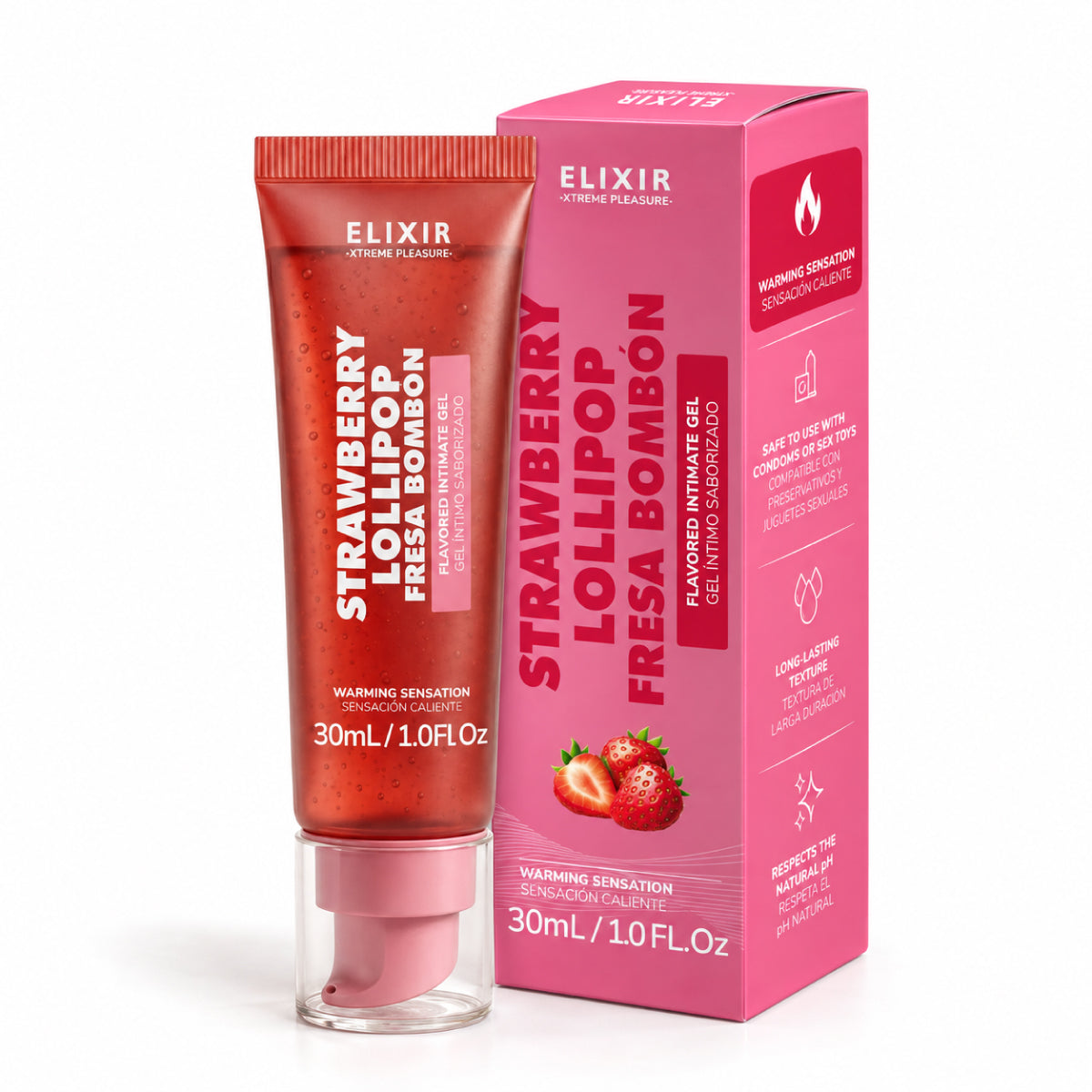 Lubricante Saborizado Fresa Bombon Elixir