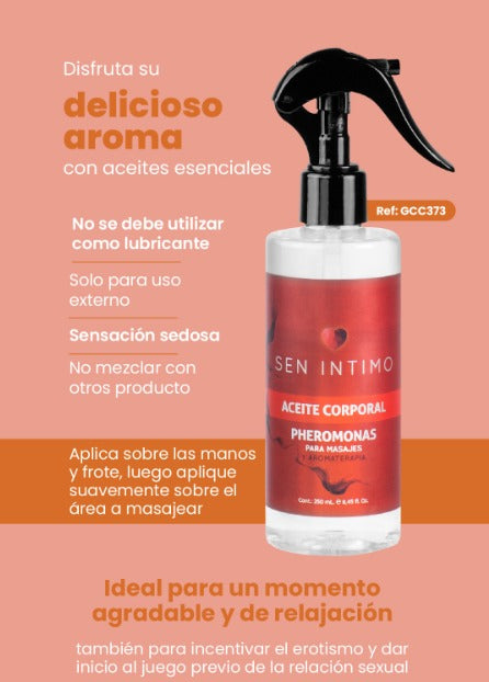 Aceite para Masaje Corporal con Feromonas
