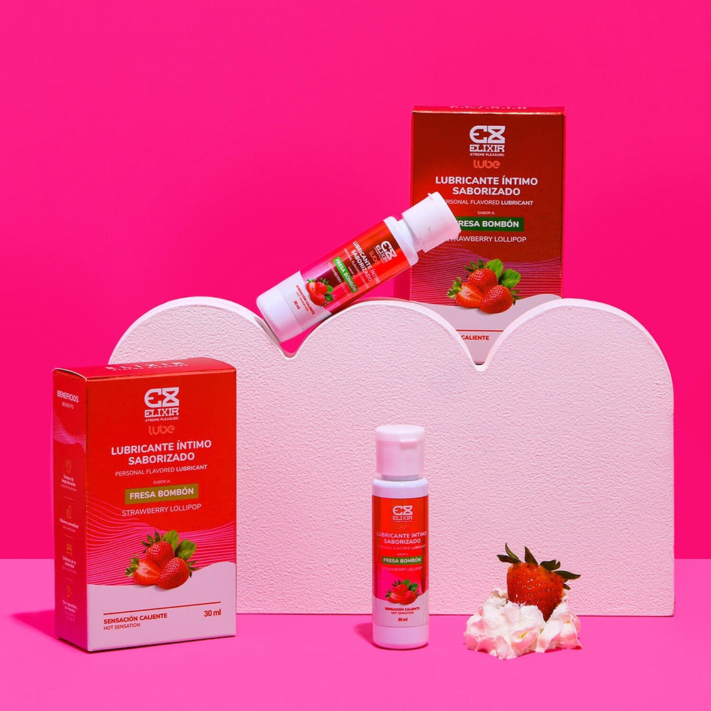 Lubricante Caliente Sabor a Fresa Bombón