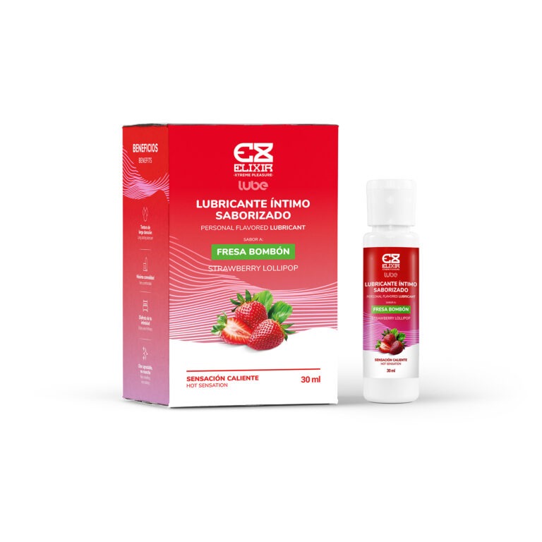 Lubricante Caliente Sabor a Fresa Bombón