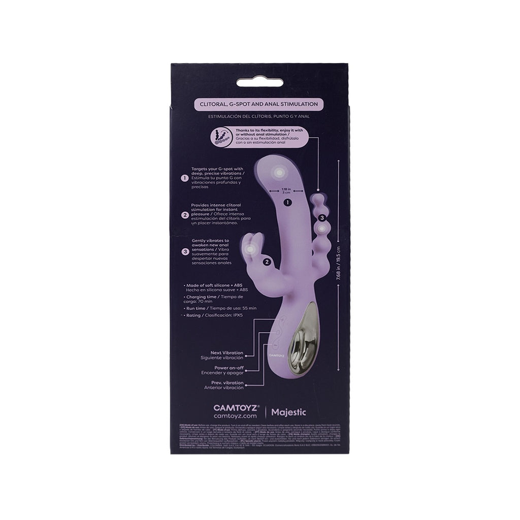 Vibrador Triple Trento - Silicona Ultra Suave