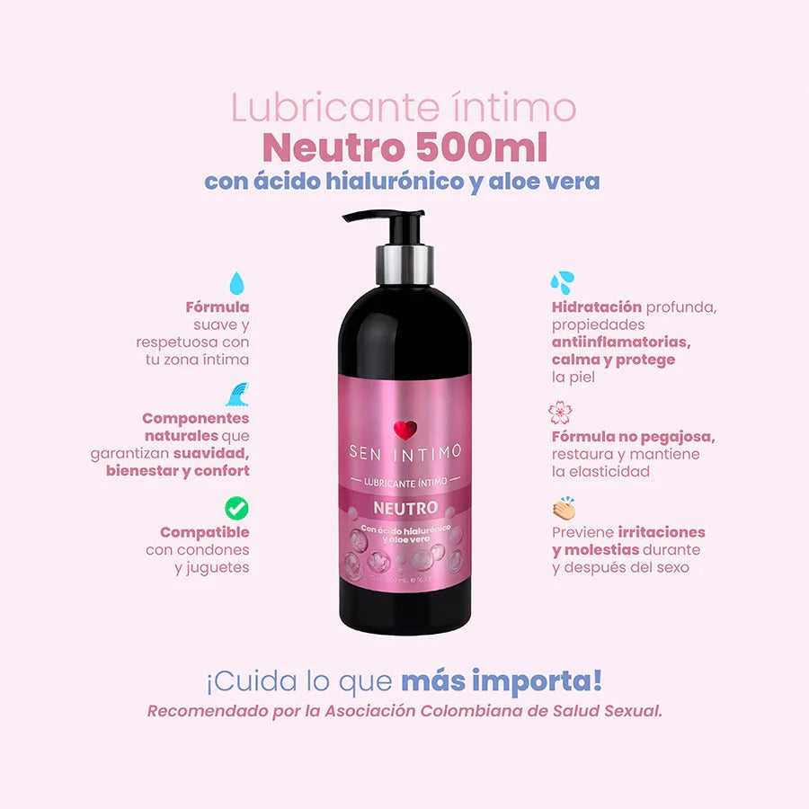 Lubricante Neutro Con Ácido Hialurónico y Aloe Vera